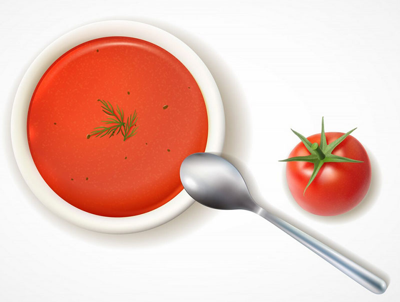 приготовление супа из помидор