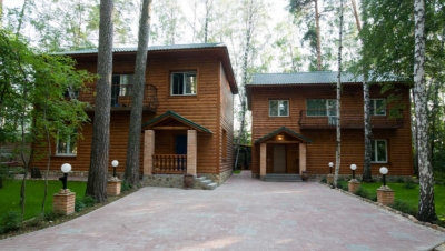 два деревянных дома